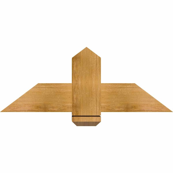 Ekena Millwork Eugene Rough Sawn Timber Gable Bracket, Western Red Cedar, 36"W x 13"H x 6"D x 6"F, 9/12 Pitch GBW036X13X0606EUG00RWR - main